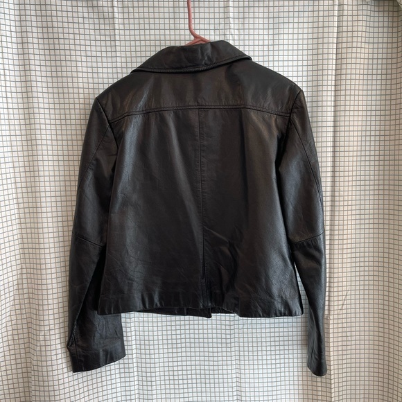 PRESTON & YORK Black Leather Button Up Jacket 🥀 Medium - Picture 3 of 10